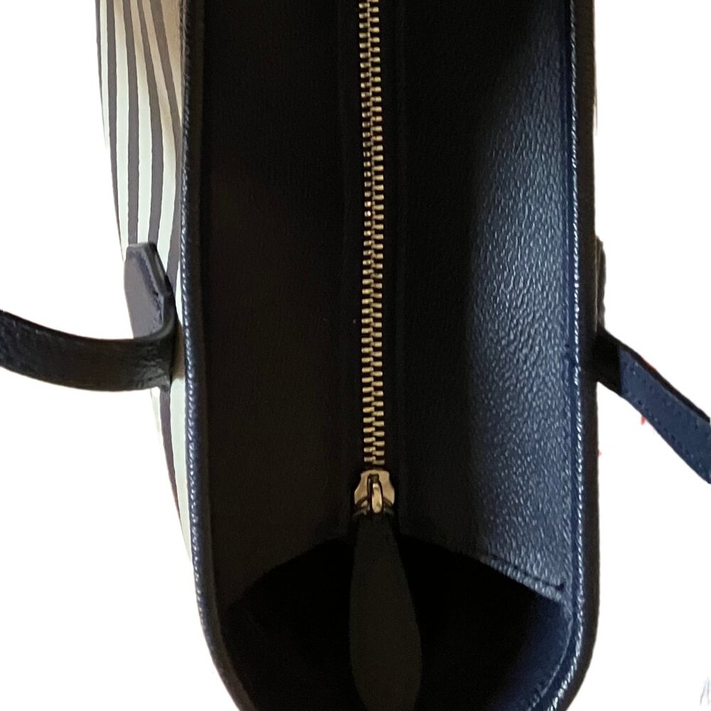 EUC Kate Spade Lori Navy & White Stripe Tote - Picture 6 of 13
